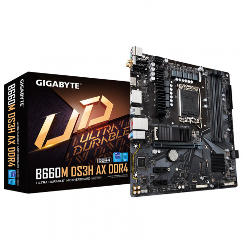 GIGABYTE 技嘉 B660M DS3H AX DDR4 M-ATX 主機板 LGA1700腳位 支援intel第12代CPU