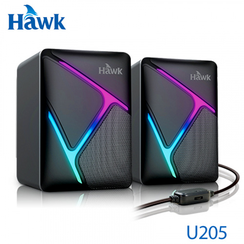 HAWK 浩客 U205 USB 發光喇叭 08-HGU205BK