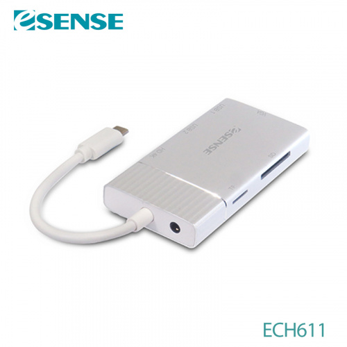 Esense 逸盛 ECH611 Type-C TO HDMI 6合1 轉接器 