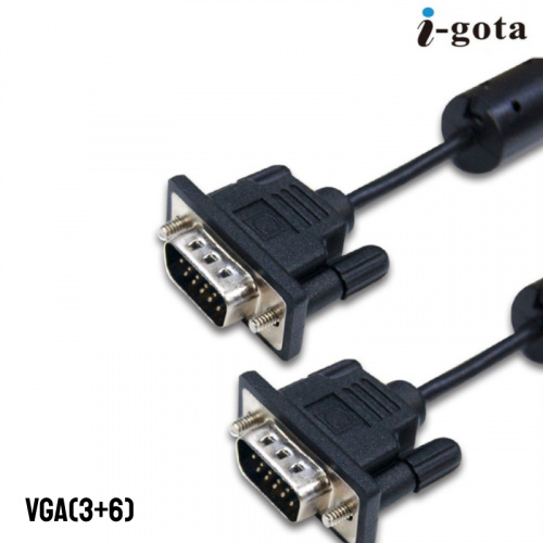 I-gota VGA(3+6) 極細型 1.5米 公公 傳輸線 VGA-UFD-002