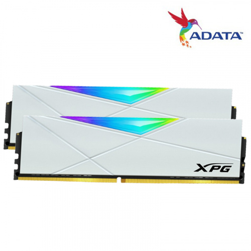 ADATA 威剛 XPG SPECTRIX D50 16GBx2 DDR4-3600 記憶體 RGB 雙通道 白散熱片