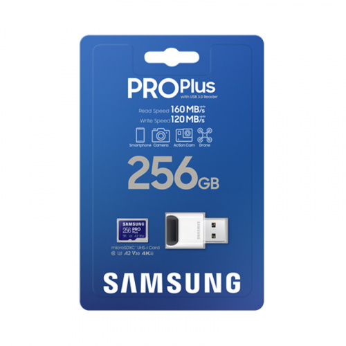 Samsung 三星 PRO Plus 256GB microSD 記憶卡(含讀卡機)  MB-MD256KB