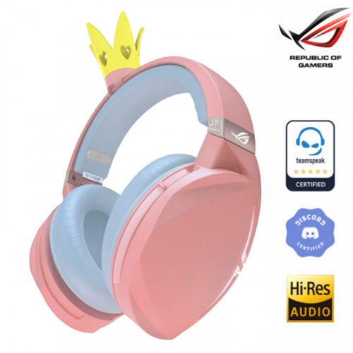 Asus 華碩 ROG Strix Fusion 300 PNK CROWN 粉紅 USB 3.5mm 有線耳罩式耳麥