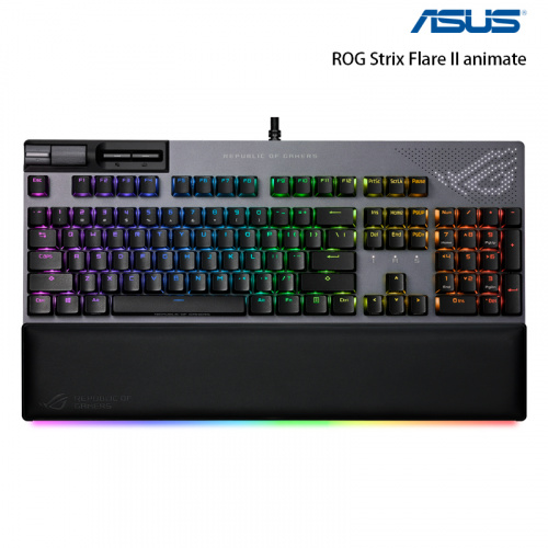 ASUS 華碩 ROG Strix Flare II animate-PBT 紅軸 中文 RGB光 有線機械鍵盤