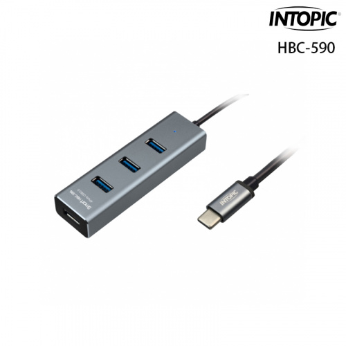 INTOPIC 廣鼎 HBC-590 Type-C 4埠 USB3.1 HUB 顏色隨機