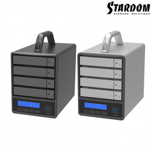 Stardom 銳銨 SR4-BA31+ USB3.2/eSATA 4bay 3.5吋/2.5吋 磁碟陣列外接盒 銀色 黑色