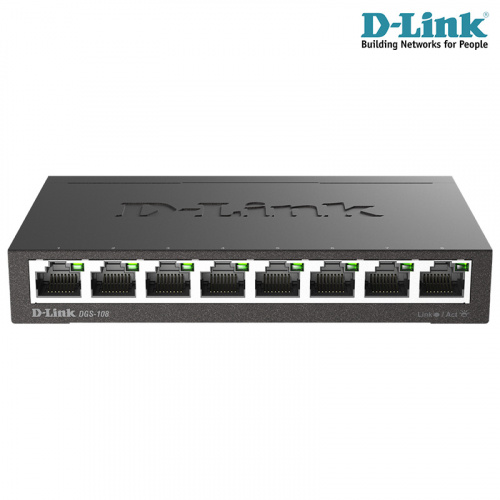 D-Link 友訊 DGS-108-E 8埠Gigabit 交換器 (新版 台灣製造! MIT)