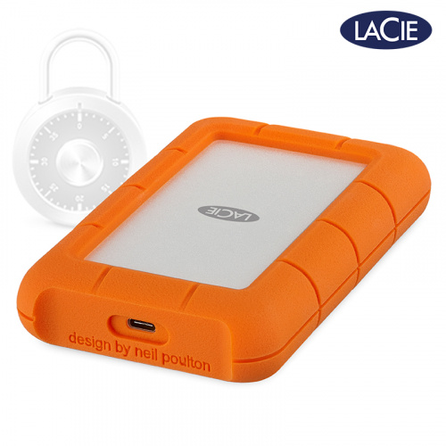 LaCie 2TB Rugged SECURE USB-C 2.5吋 外接硬碟 STFR2000403