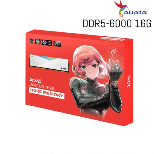 ADATA 威剛 DDR5 6000 16GB*2 XPG Lancer RGB 白 AX5U6000C4016G-DCLARWH