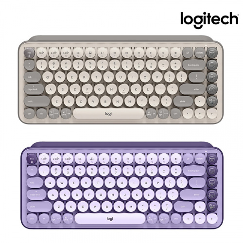 Logitech 羅技 POP KEYS 無線機械式鍵盤 迷霧灰/星暮紫