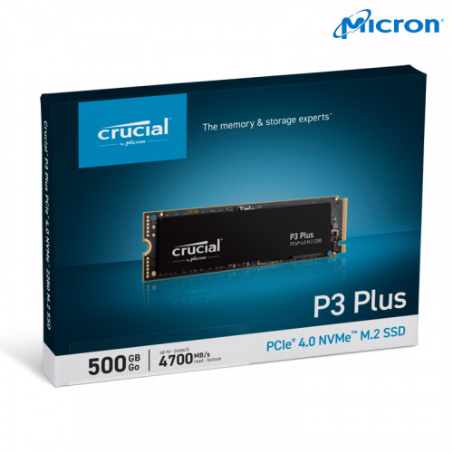 Micron 美光 Crucial P3 PLUS M.2 2280 PCIe4.0 500GB 固態硬碟