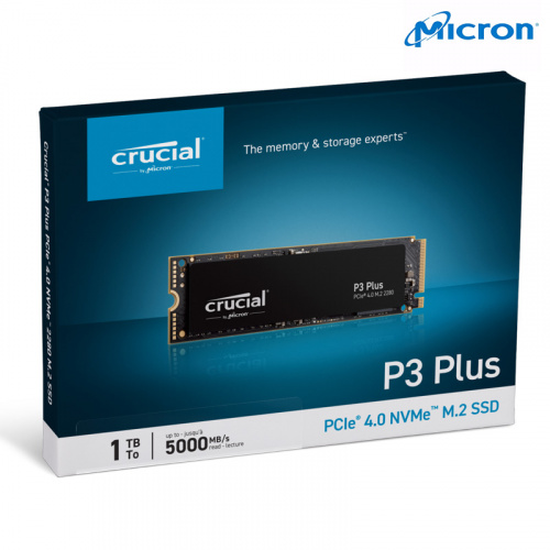Micron 美光 Crucial P3 Plus M.2 2280 PCIe4.0 SSD 1TB 固態硬碟