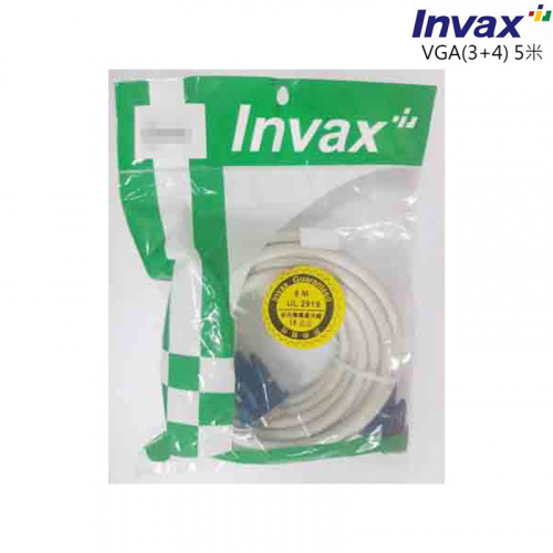 Invax 英碩 VGA(3+4) 5米 公公 傳輸線