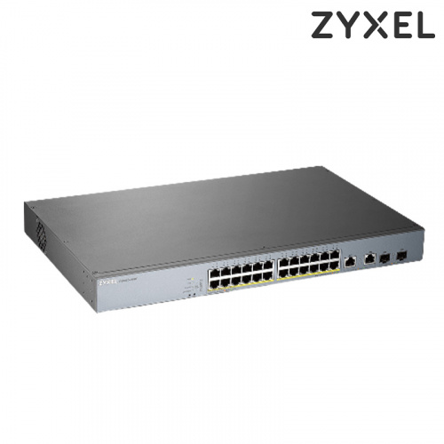 ZyXEL 合勤 gs1350-26HP 智慧網管IP監控專用管理型交換器 [ 26埠 POE 總W數支援375W