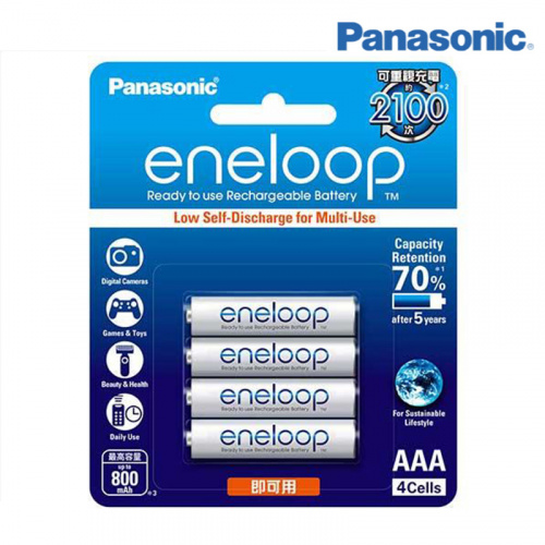 Panasonic國際牌 eneloop 4號 800mAh電池 四顆裝