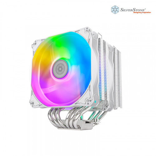 SilverStone 銀欣 HYD120W-ARGB 白色 雙塔雙ARGB風扇六導管CPU散熱器
