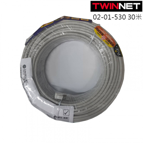 Twinnet Cat.6A SFTP 金屬 網路線 30米 白色