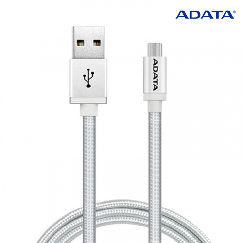 ADATA 威剛 Micro USB Cable 1米 傳輸線 銀色 AMUCAL-100CMK-CSV