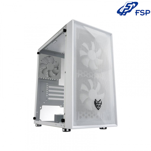 FSP 全漢 CST130 Basic USB3.0 x2 壓克力側板 風扇 x3 鐵網進風 M-ATX 電腦機殼 白色