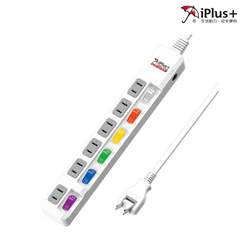 iPlus+ 保護傘 PU-2665 4.5米 6切6座2P延長線