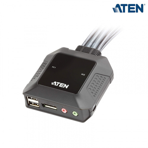 ATEN 宏正 CS22DP 2埠USB DisplayPort 帶線式 KVM 多電腦切換器