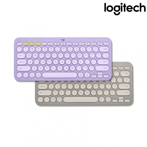 Logitech 羅技 K380跨平台藍牙鍵盤 星暮紫 迷霧灰