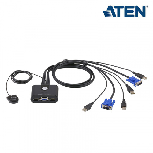 ATEN 宏正 CS22U 2埠USB VGA帶線式 KVM多電腦切換器