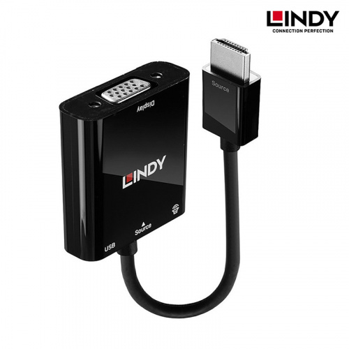 LINDY 林帝 38285 主動式 HDMI TO VGA & 音源 轉接器