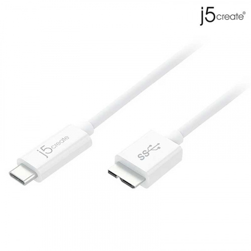 j5create 凱捷 JUCX07 USB 3.1 Type-C to USB 3.0 Micro-B 90CM 傳輸線
