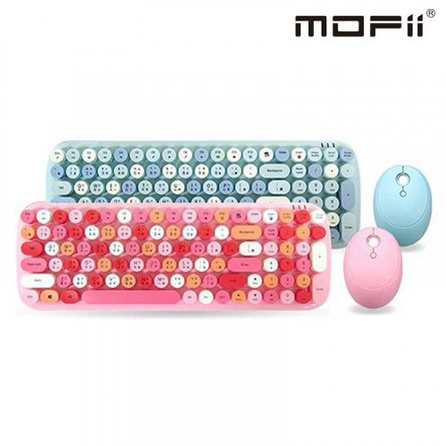 MOFII CANDY XR 無線 鍵盤 滑鼠組 藍色 粉色 EKM500