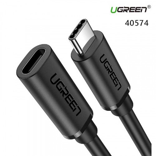 UGREEN 綠聯 40574 USB-C 3.1 Type-C 公母 延長傳輸線 60W/5Gpbs 支援 Thunderbolt 3雷電3 0.5公尺