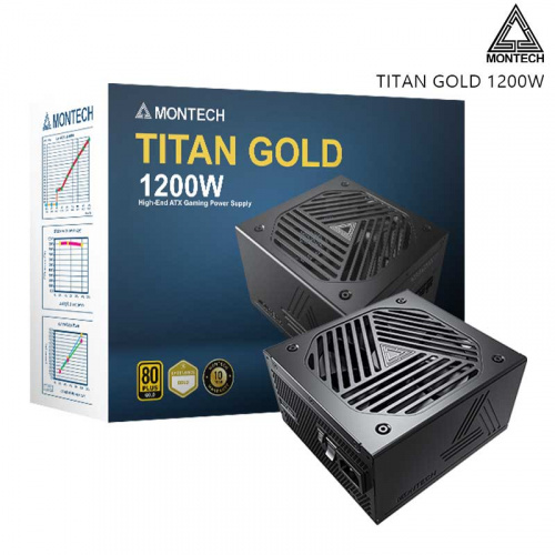 MONTECH 君主 TITAN GOLD 1200W ATX3.0 PCI-E 5.0 金牌 全模組 電源 供應器