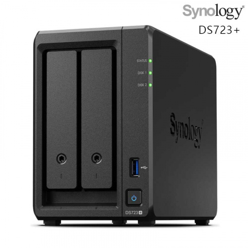 Synology DiskStation DS723+ NAS網路儲存伺服器【2BAY/AMD雙核/2GB】