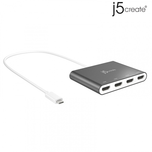 J5create 凱捷 JCA366 USB-C to 4-Port HDMI 多螢幕外接 顯示卡