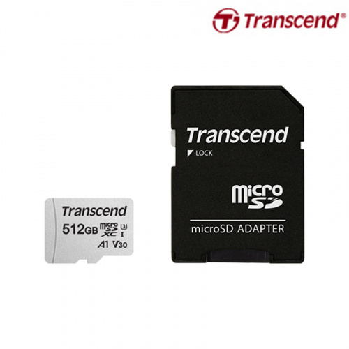 Transcend 創見 512GB USD300S microSDXC UHS-I U3(V30/A1)記憶卡 附轉卡 (TS512GUSD300S-A)