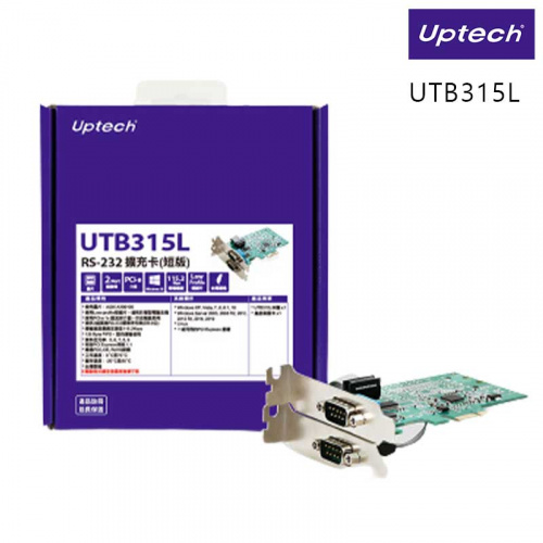 Uptech 登昌恆 UTB315L RS-232 短版 PCIe 擴充卡