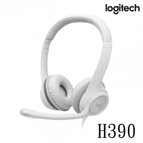 Logitech 羅技 H390 千里佳音舒適版 耳機麥克風 珍珠白
