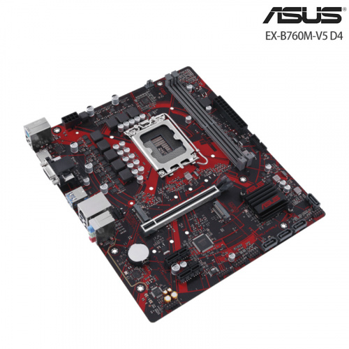 ASUS 華碩 EX-B760M-V5 D4 M-ATX主機板 支援intel第12、13代CPU LGA1700腳位 支援DDR4記憶體