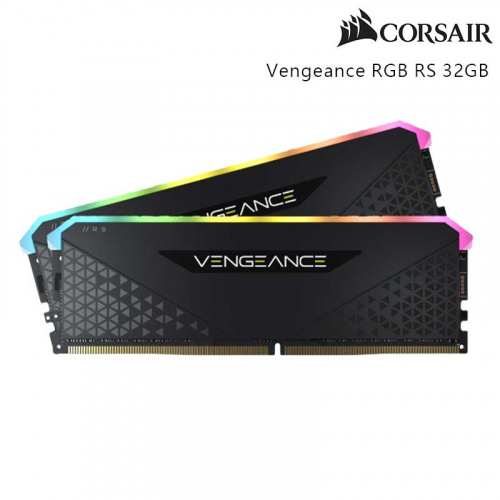 CORSAIR 海盜船 Vengeance RGB RS 16GBx2 DDR4-3600 記憶體 雙通道 黑散熱片 CMG32GX4M2D3600C18