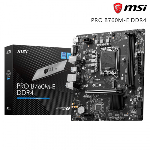 MSI 微星 PRO B760M-E DDR4 主機板<BR>【M-ATX/支援DDR4記憶體/LGA1700】