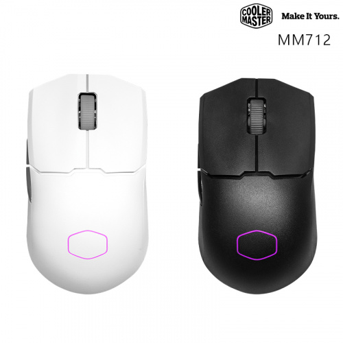 Cooler Master 酷碼 MM712 輕量 三模無線 RGB 電競滑鼠 白色 黑色