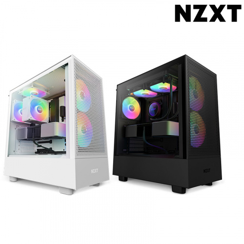 NZXT恩傑 H5 Flow RGB 電腦機殼 ATX 玻璃透側 TYPE-C 黑/白色【標配四顆風扇】