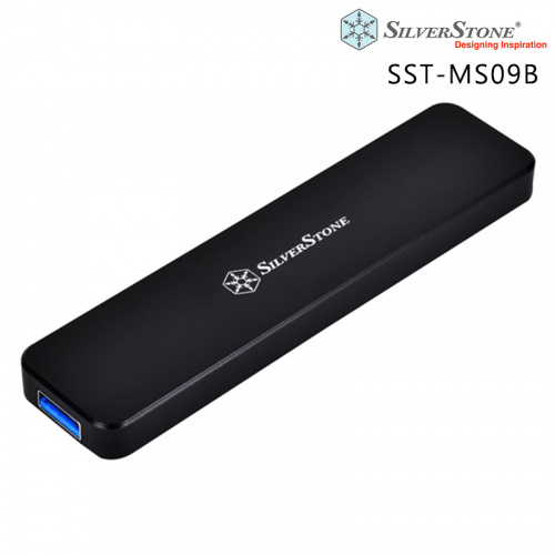 SilverStone 銀欣 SST-MS09B M.2 SATA SSD USB 3.1 Gen 2 外接盒 黑色