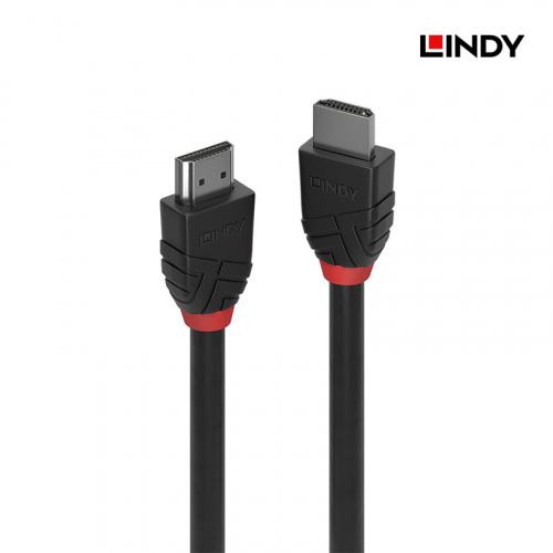 LINDY 林帝 36770 BLACK LINE 8K HDMI TYPE-A 19Pin 公 TO 公 傳輸線 0.5M