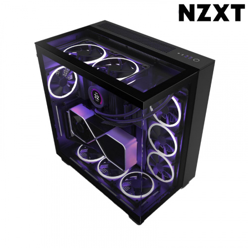 NZXT 恩傑 H9 ELITE ATX電腦機殼 三面玻璃透側 TYPE-C 預裝風扇x4 黑色