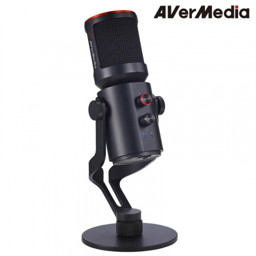 AverMeida圓剛 AM350 Live Streamer MIC 350 黑鳩 USB電容式麥克風<BR>【全配,附防塵網】