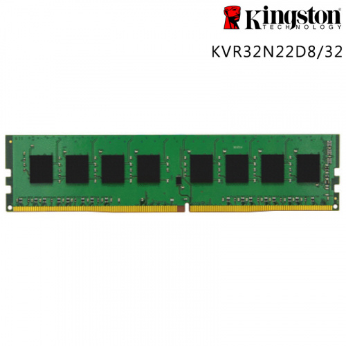 Kingston 金士頓 32GB DDR4-3200 記憶體 無散熱片 KVR32N22D8/32