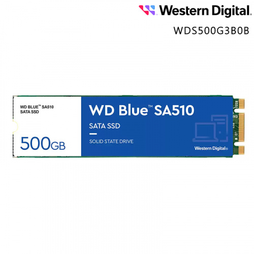 WD 藍標Blue SA510 500G M.2 SATA SSD固態硬碟 五年保固 WDS500G3B0B