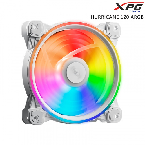 ADATA 威剛 XPG HURRICANE 120 ARGB PWM 颶風 12公分 風扇 白色 單包裝