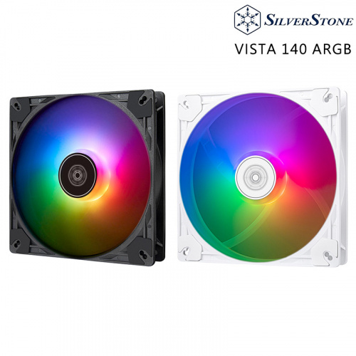 SILVERSTONE 銀欣 VISTA 140 ARGB 140mm 混合式 高效能 ARGB 散熱 風扇 SST-VS140B-ARGB SST-VS140W-ARGB